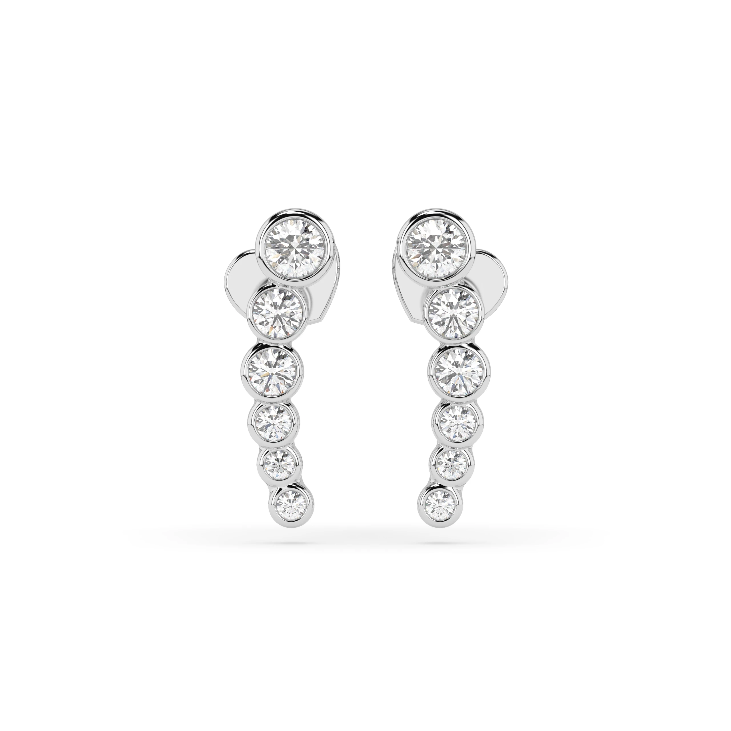 Boucles d'oreilles Émotion Dorée Éternité ronde 0,32 ct — vue 1