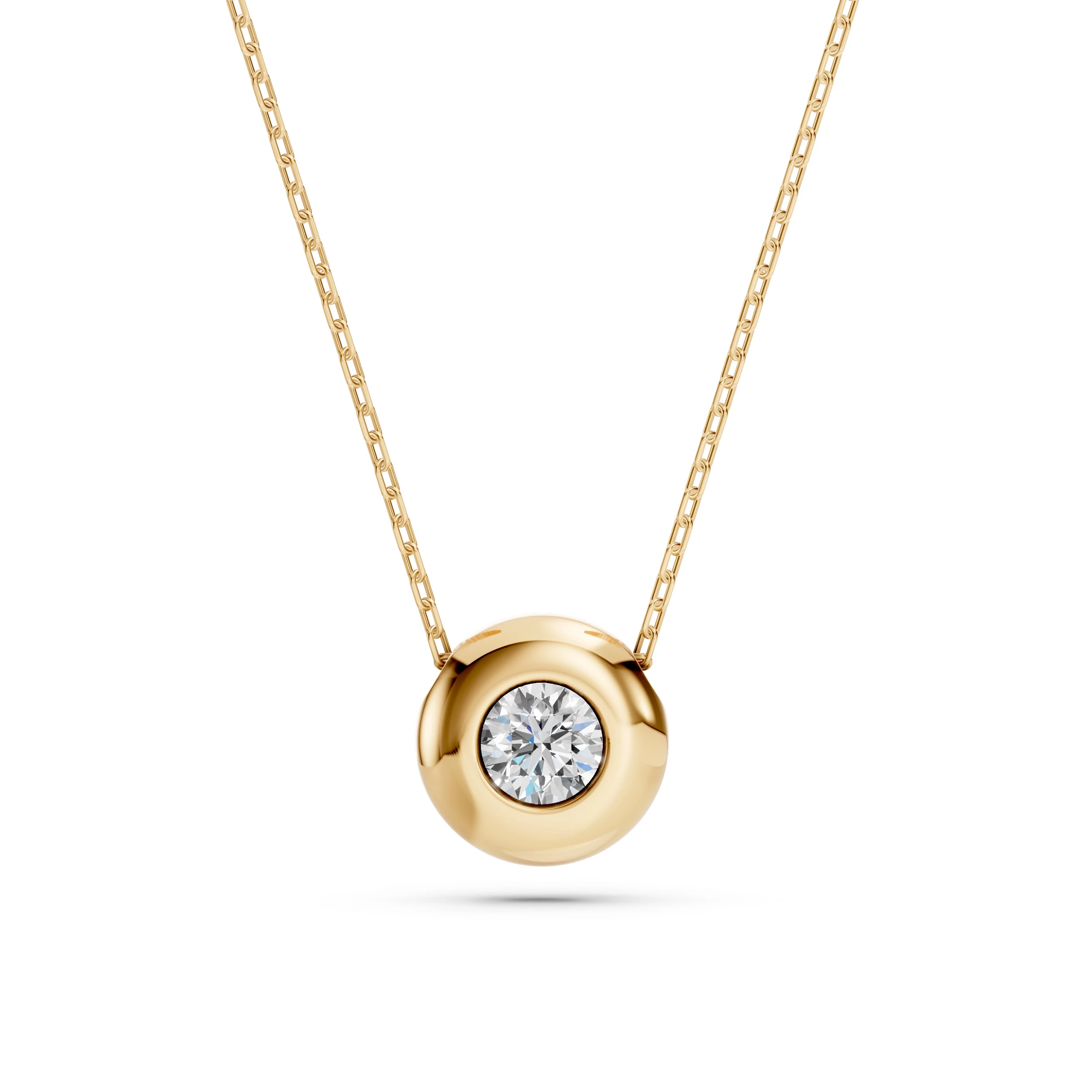 Collier Lumière Sublime Solitaire ronde 0,15 ct · 3,4 mm — vue 4