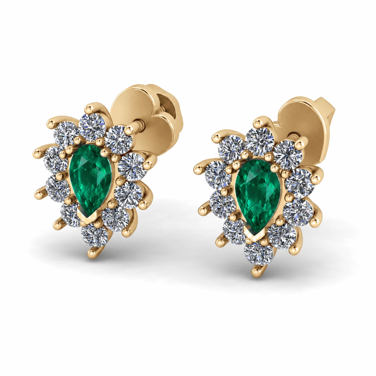 Boucles d'oreilles Altesse Dorée Pierre Précieuse poire 0,19 ct — vue 9