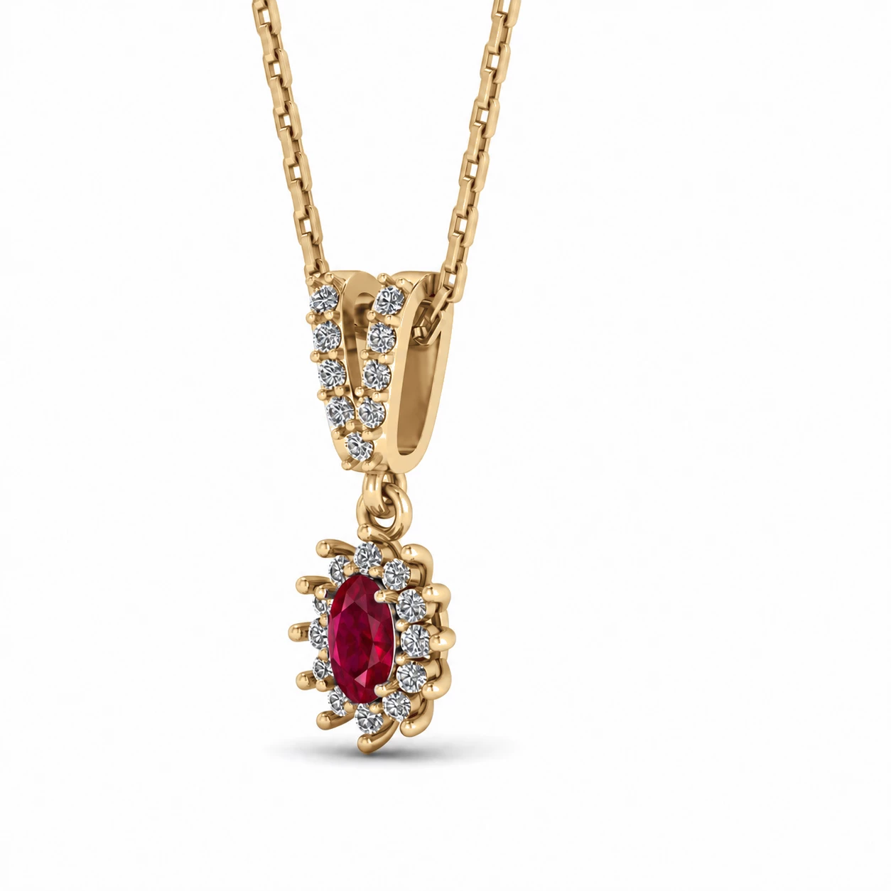 Collier Caresse Éternelle Pierre Précieuse ovale 0,26 ct — vue 8