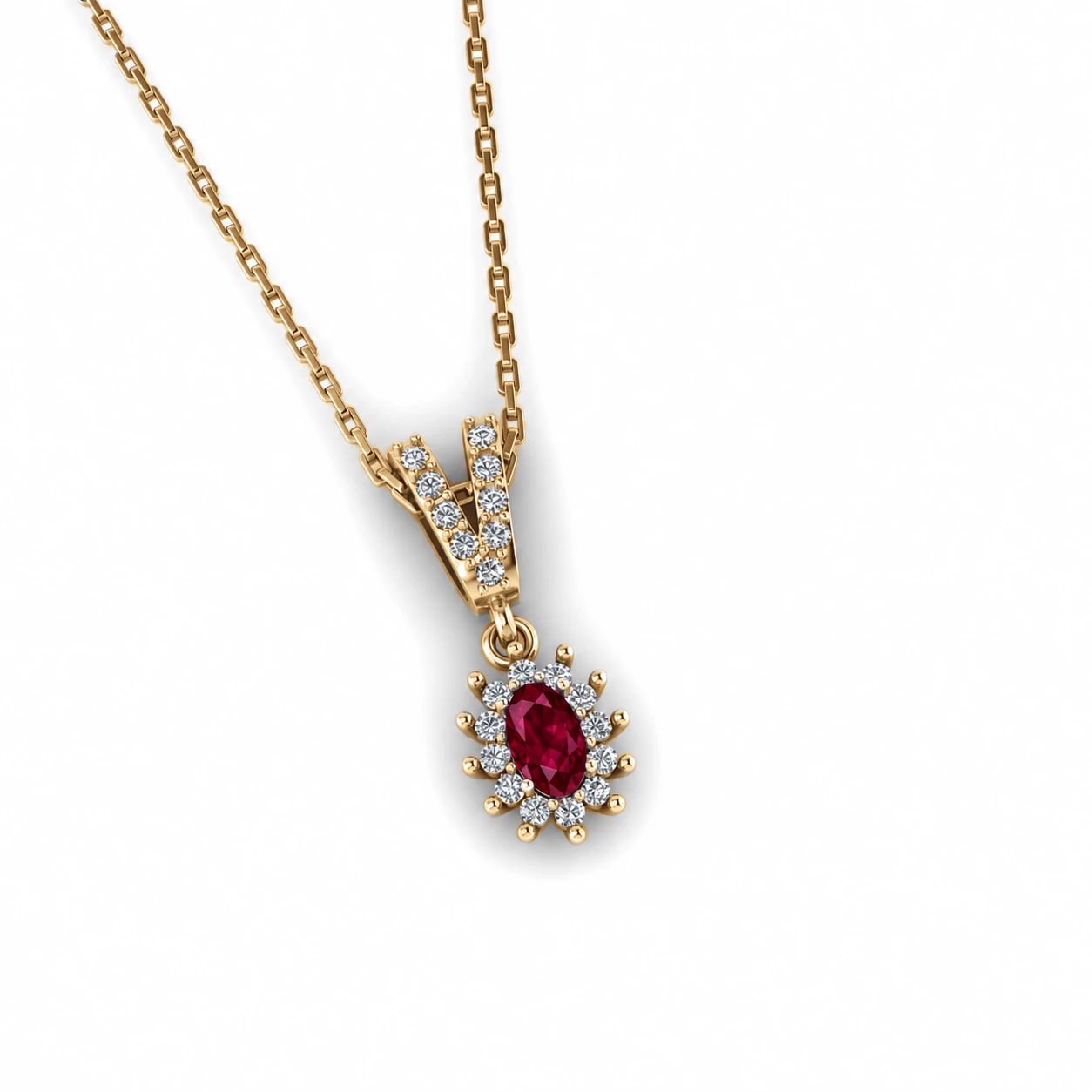 Collier Caresse Éternelle Pierre Précieuse ovale 0,26 ct — vue 9