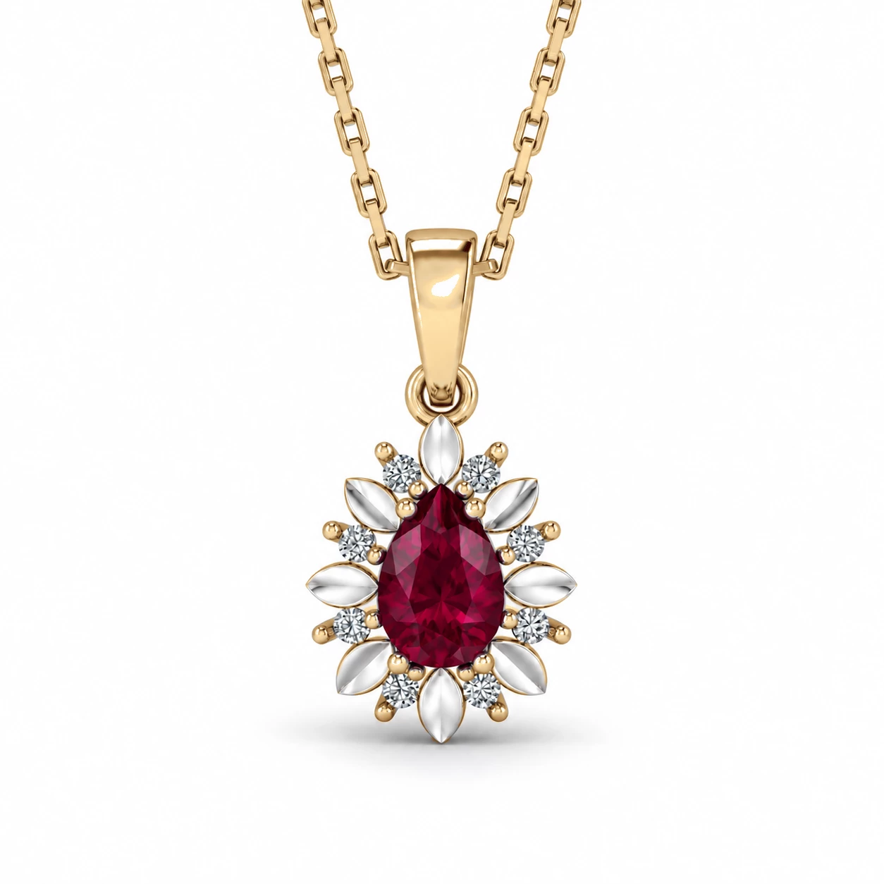 Collier Promesse Divine Pierre Précieuse poire 0,5 ct — vue 8