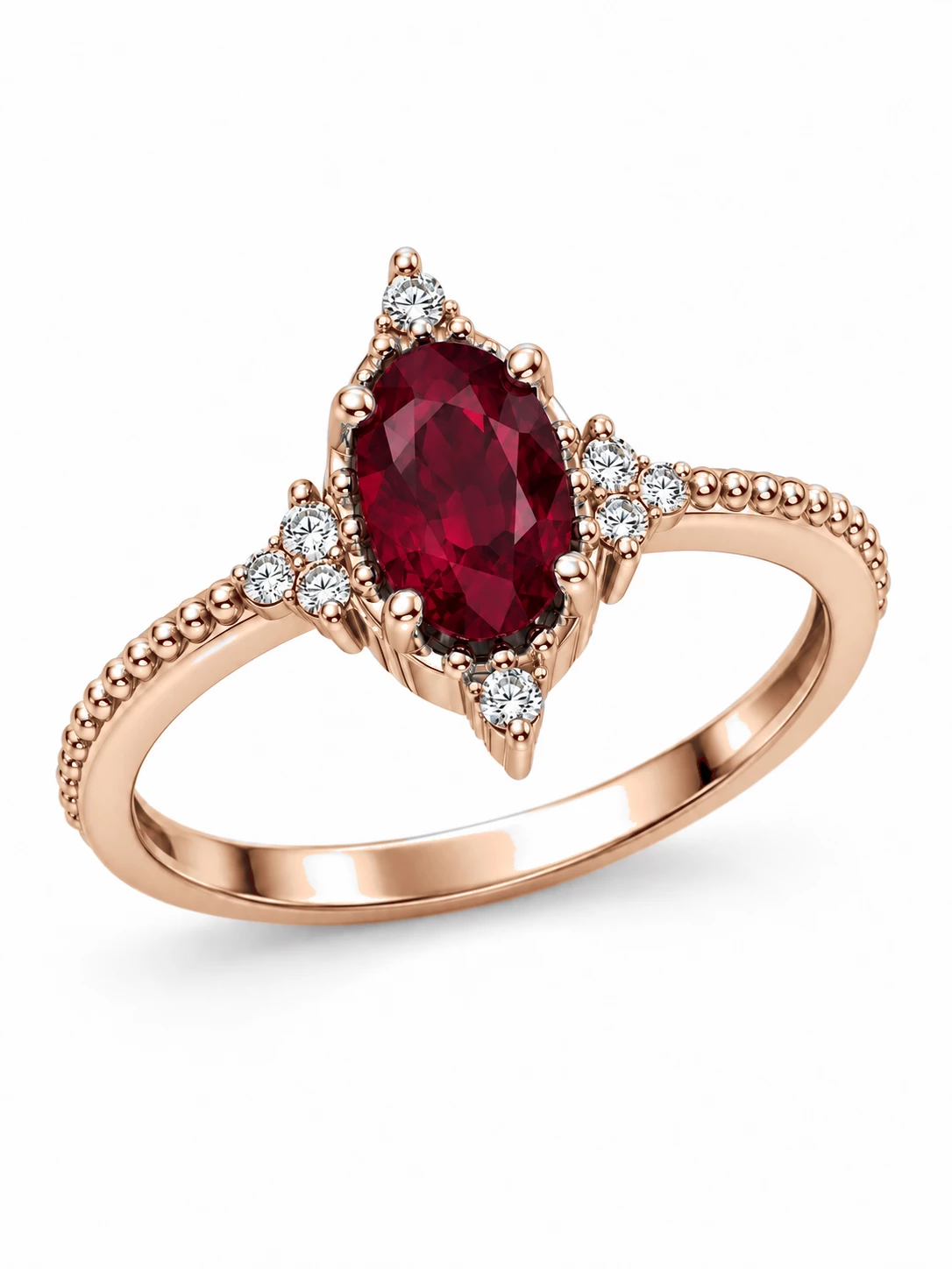 Bague Flamme Éternelle Pierre Précieuse 0,63 ct — vue 1