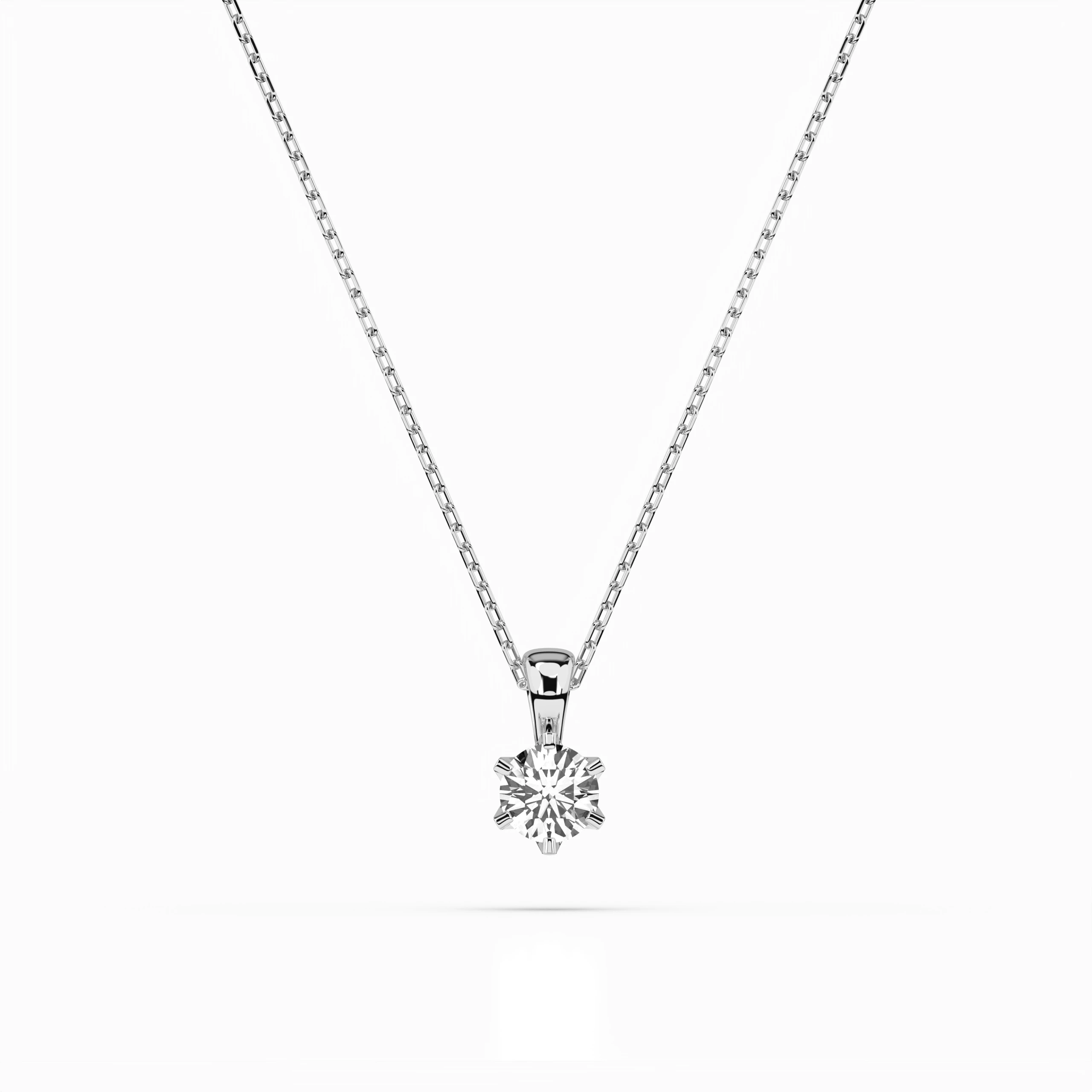 Collier Rosée Étoilée Solitaire ronde 0,2 ct · 3,7 mm — vue 1