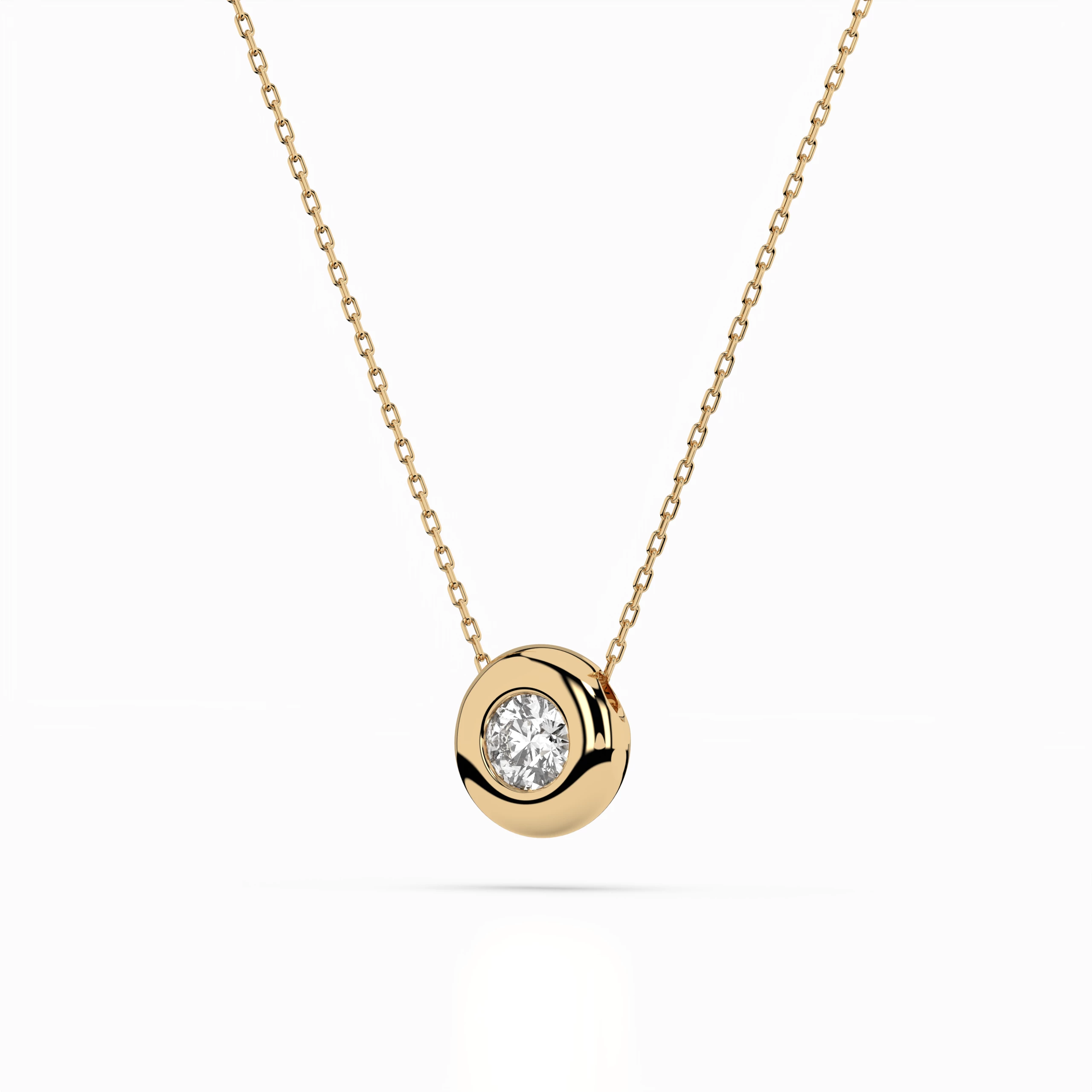 Collier Astre Argenté Solitaire ronde 0,25 ct · 4,0 mm — vue 5