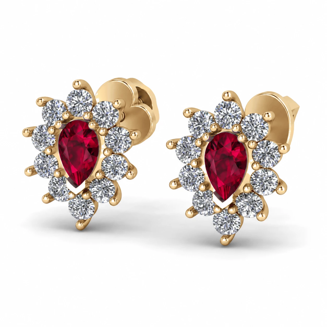 Boucles d'oreilles Rêverie Délicate Pierre Précieuse poire 0,22 ct — vue 7