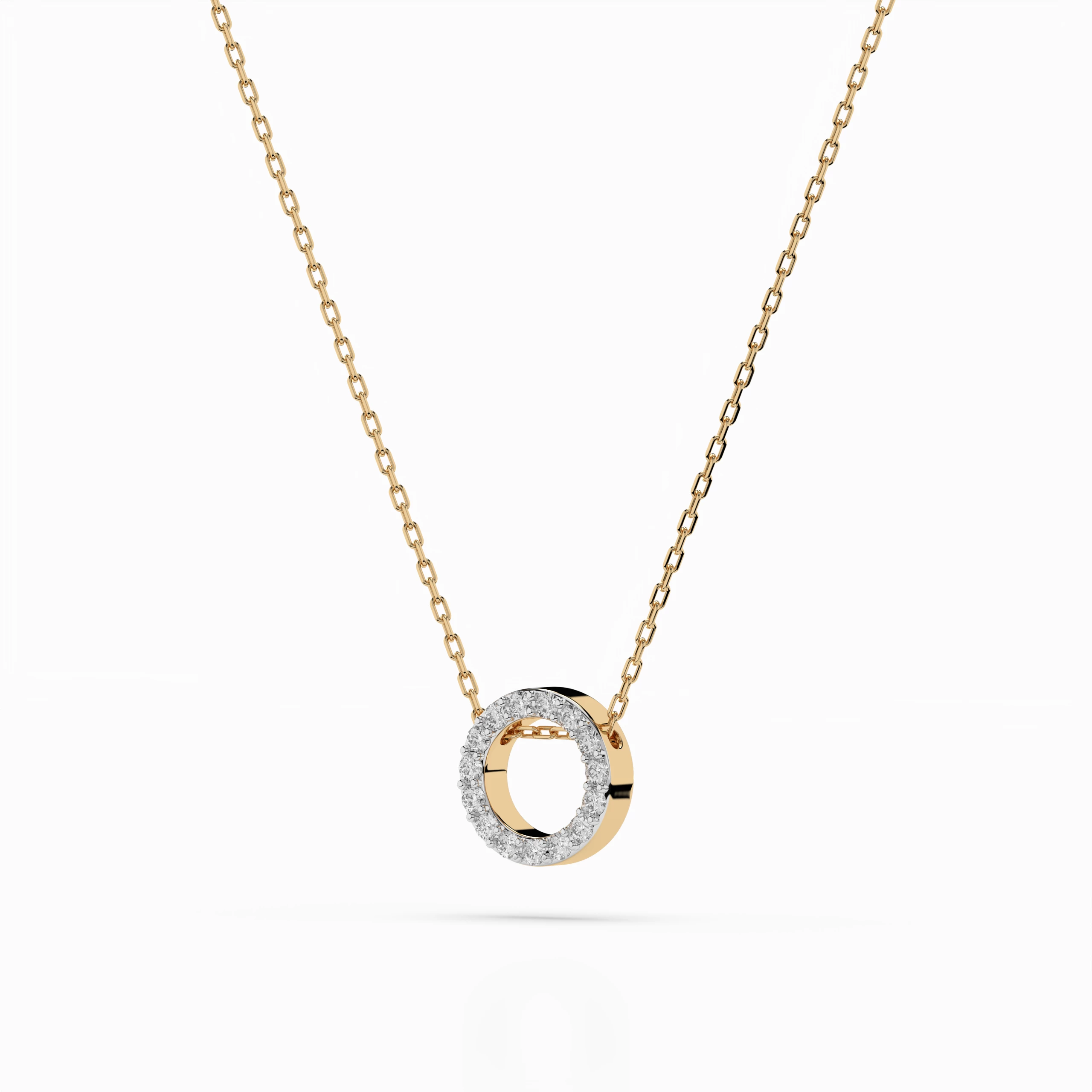 Collier Énigme Mystérieuse Minimalisme ronde 0,09 ct — vue 5