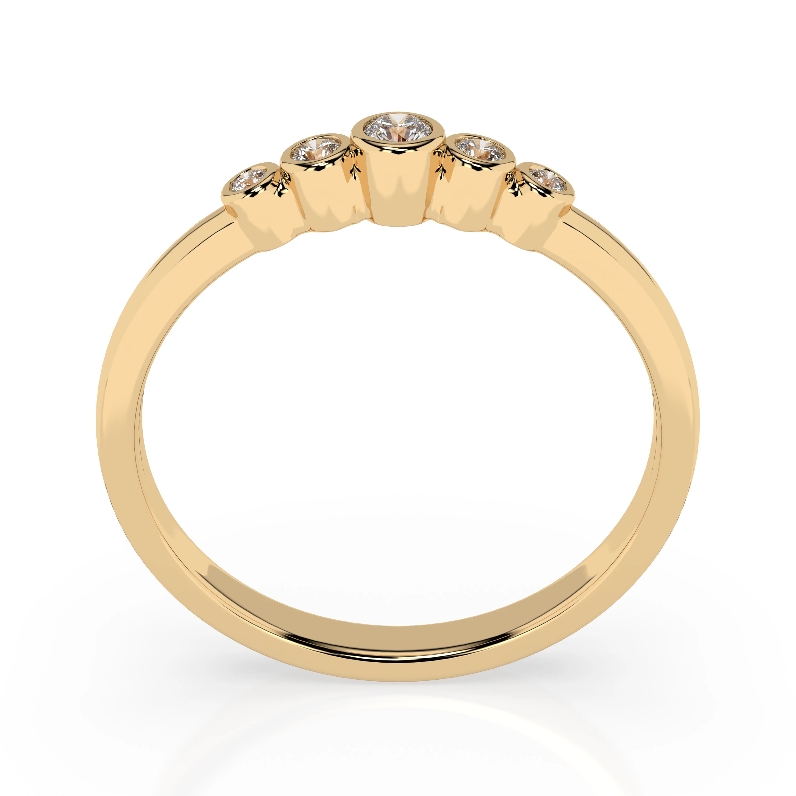 Bague Flamme Précieuse Éternité ronde 0,08 ct — vue 5