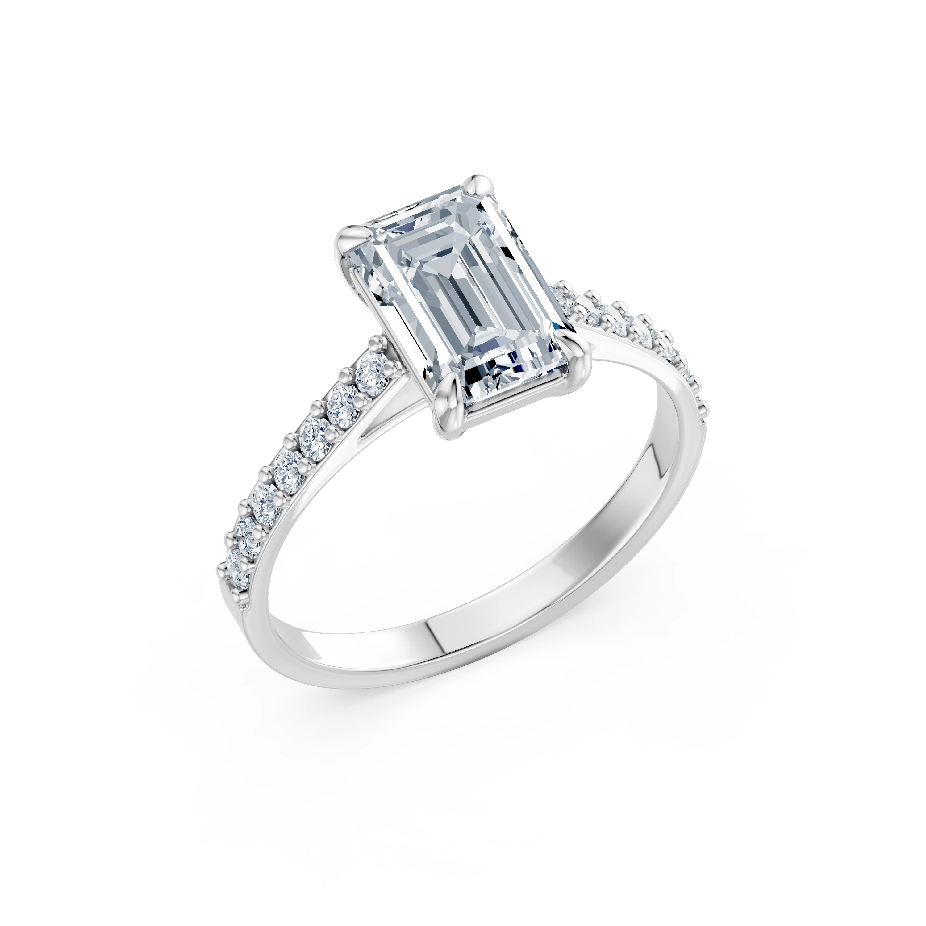 Bague Éclat Sincère Solitaire Éternité émeraude 2 ct · 2,0 mm — vue 1
