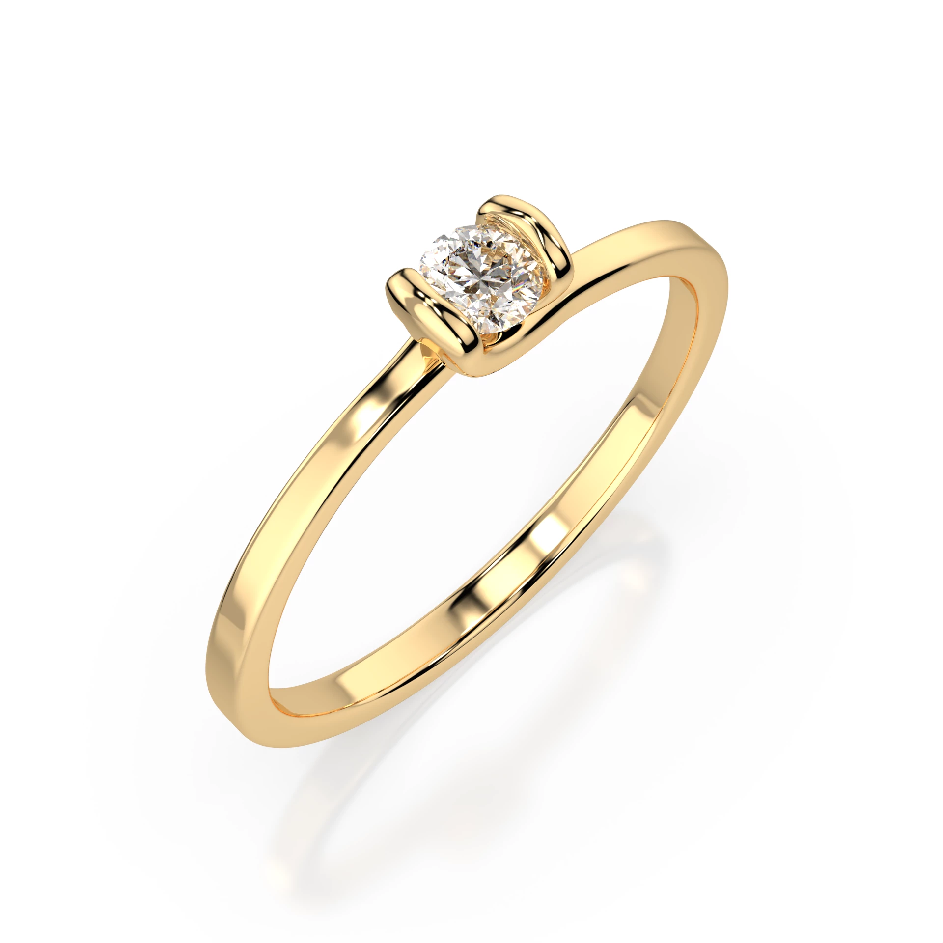 Bague Noblesse Majestueuse Solitaire ronde 0,06 ct · 2,5 mm — vue 4