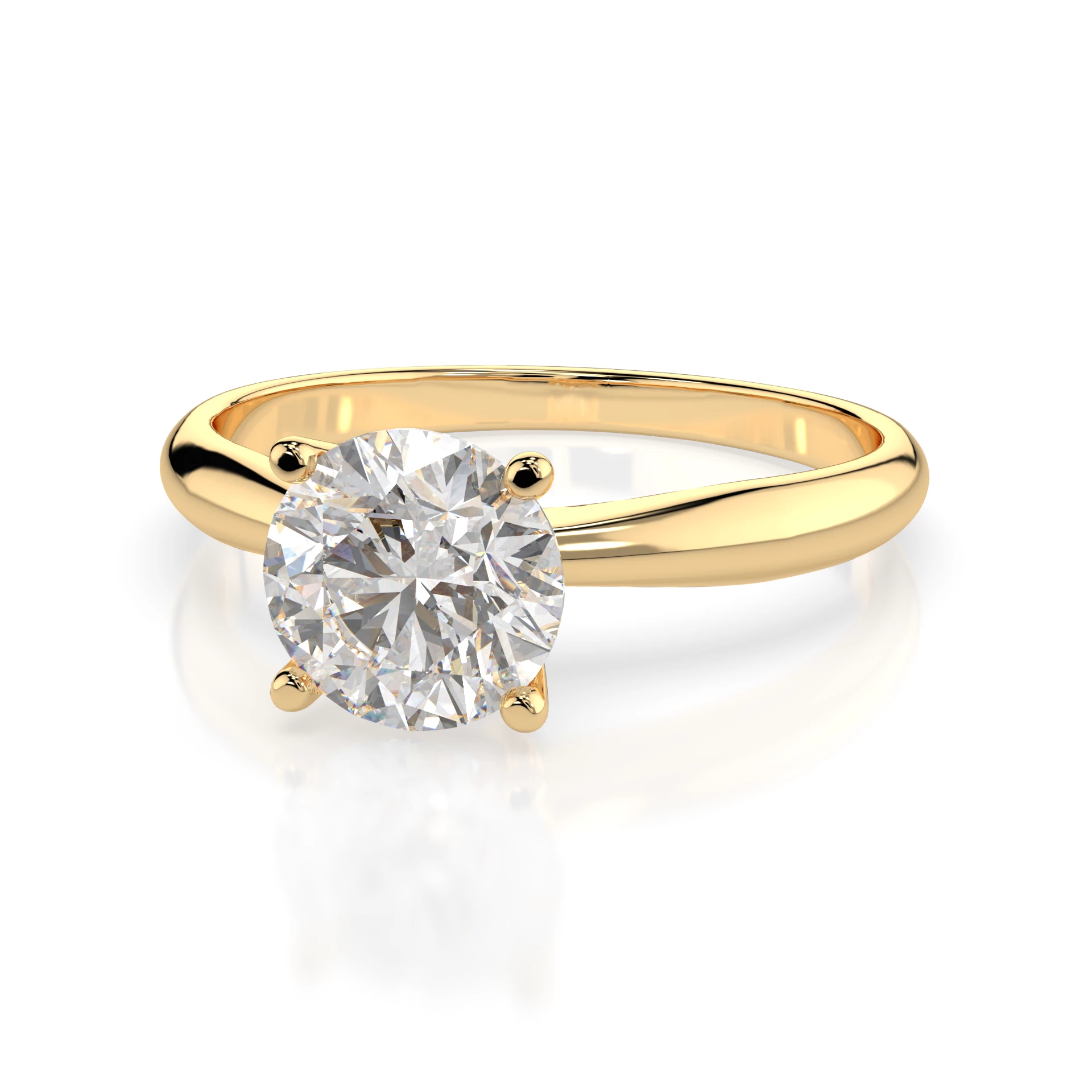 Bague L'Exception Solitaire ronde 1 ct · 6,5 mm — vue 6