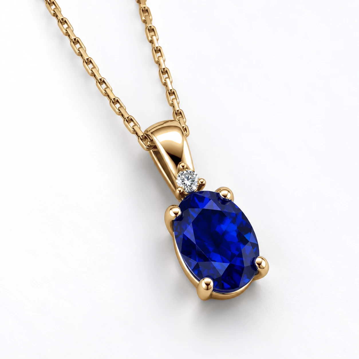 Collier Soleil Cristallin Pierre Précieuse ovale 1,02 ct — vue 8