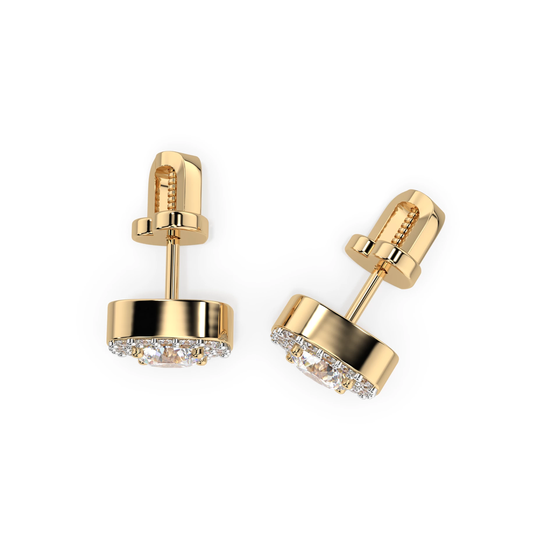 Boucles d'oreilles Vœu Lumineux Solitaire Éternité ronde 0,8 ct · 4,7 mm — vue 6