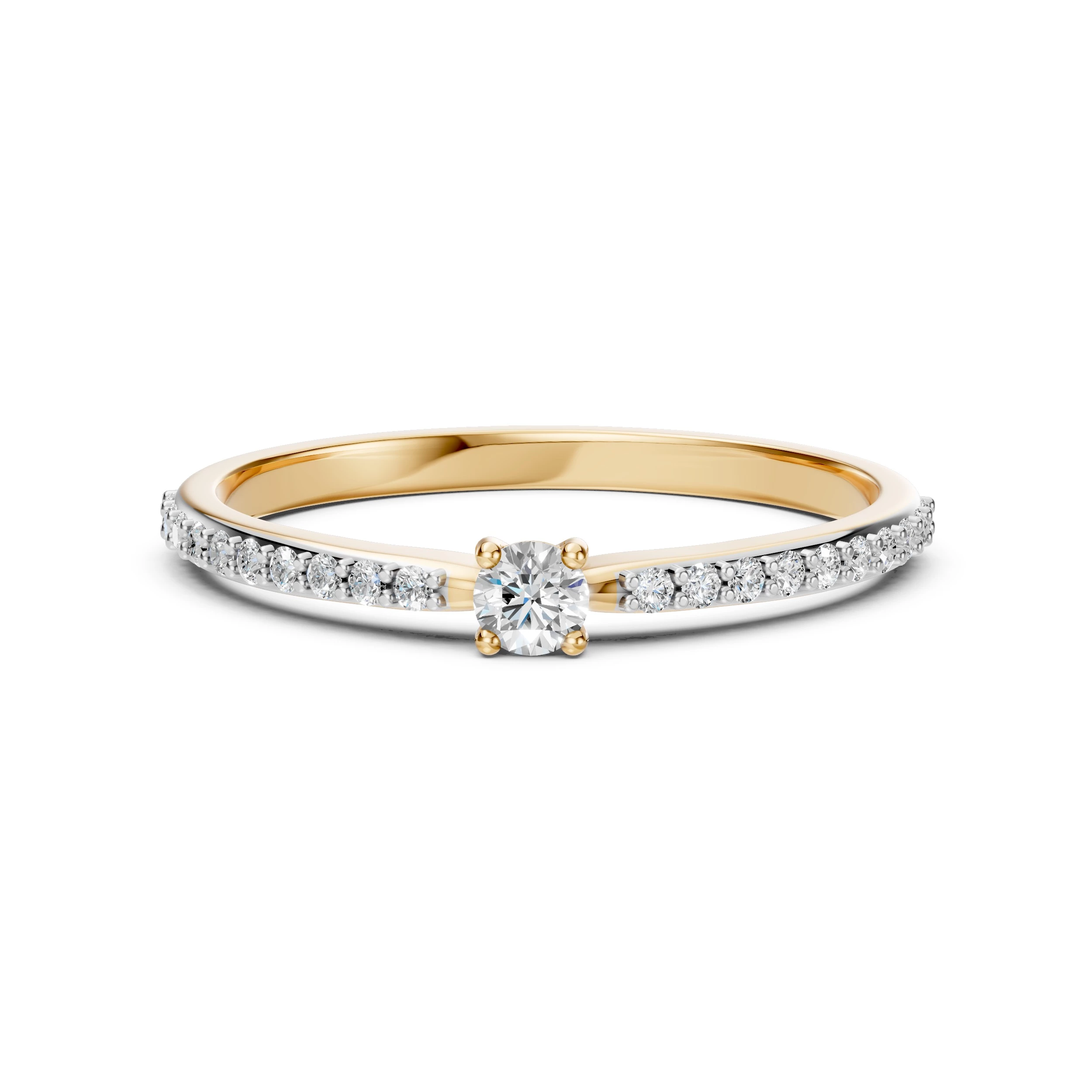 Bague Charme Éblouissant Solitaire Éternité ronde 0,1 ct · 3,0 mm — vue 6