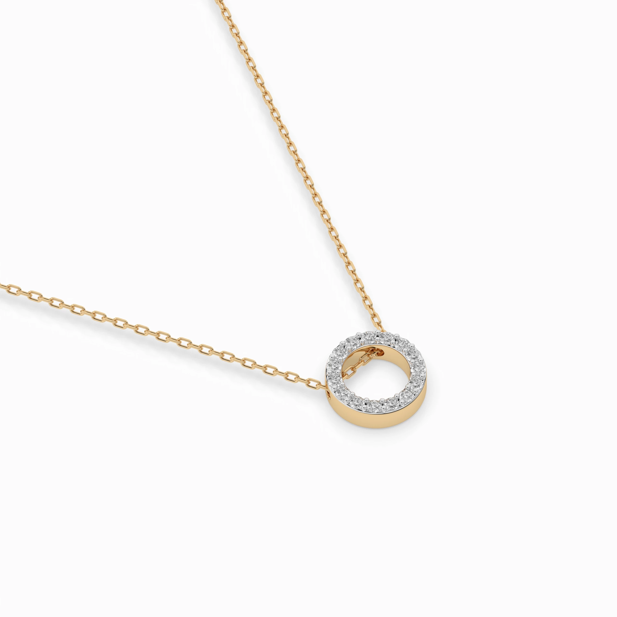 Collier Énigme Mystérieuse Minimalisme ronde 0,09 ct — vue 6