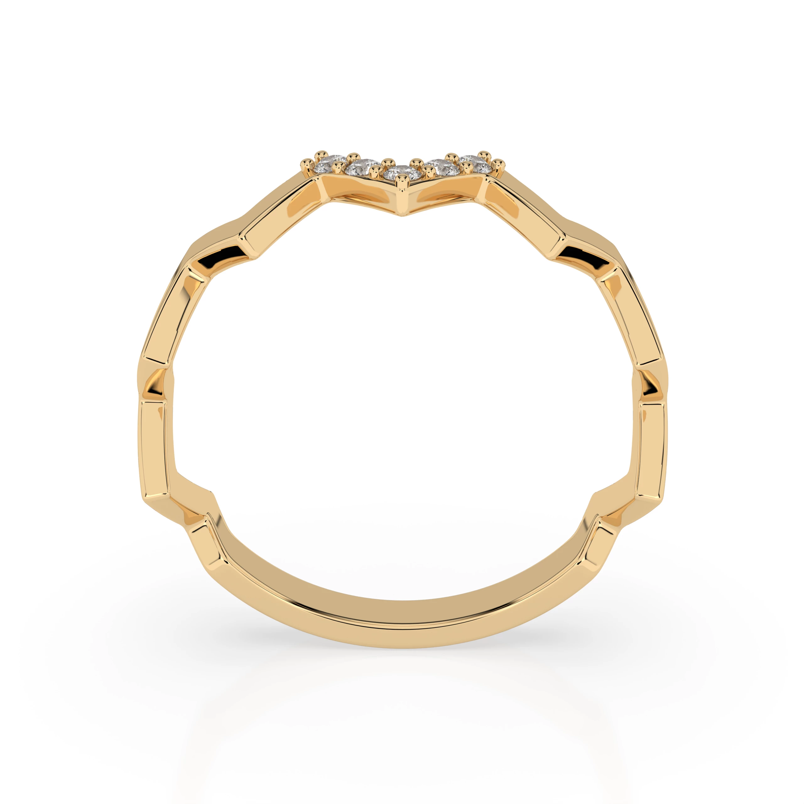Bague Passion Noire Minimalisme ronde 0,05 ct — vue 5