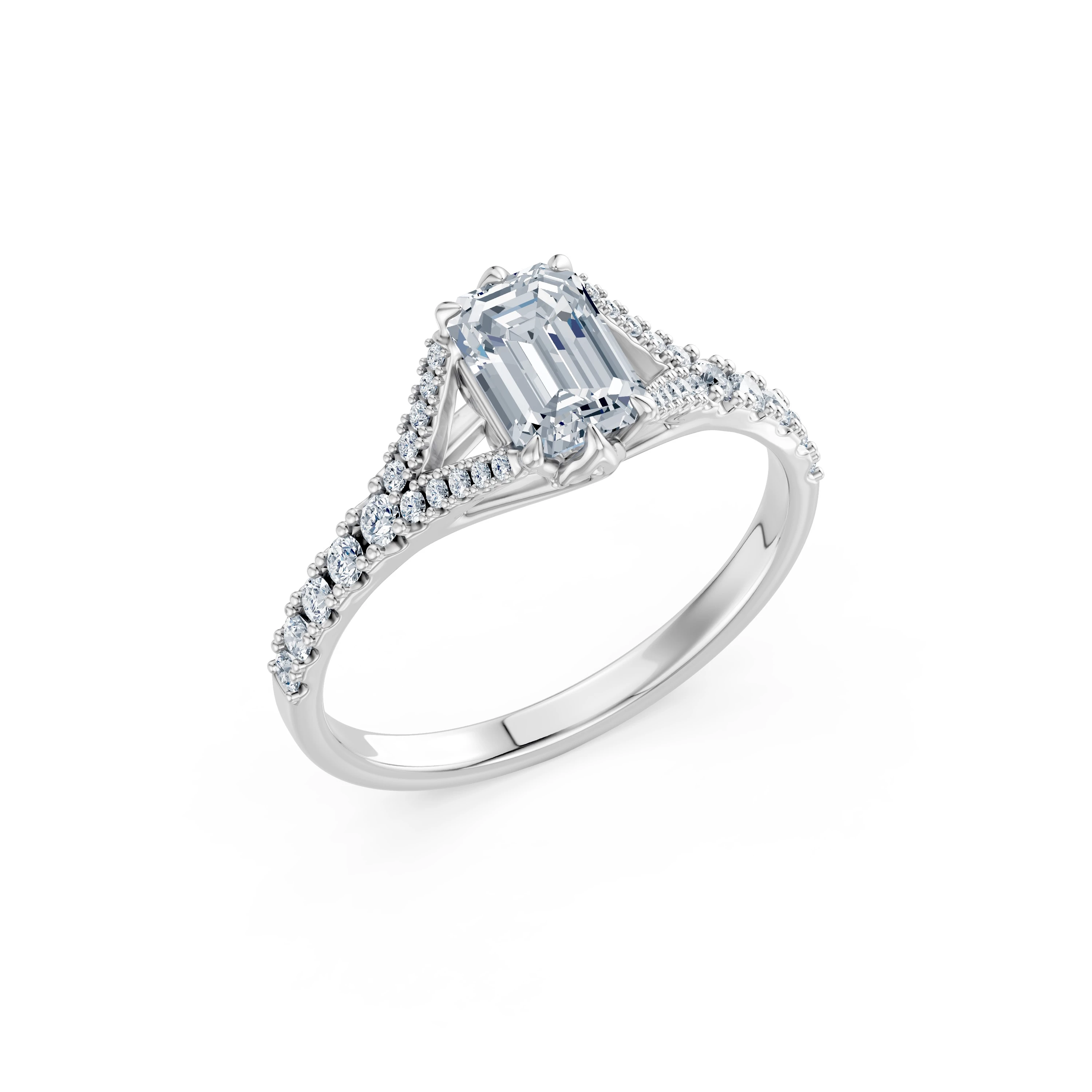 Bague Lien Éblouissant Solitaire Éternité émeraude 1,5 ct · 1,5 mm — vue 1