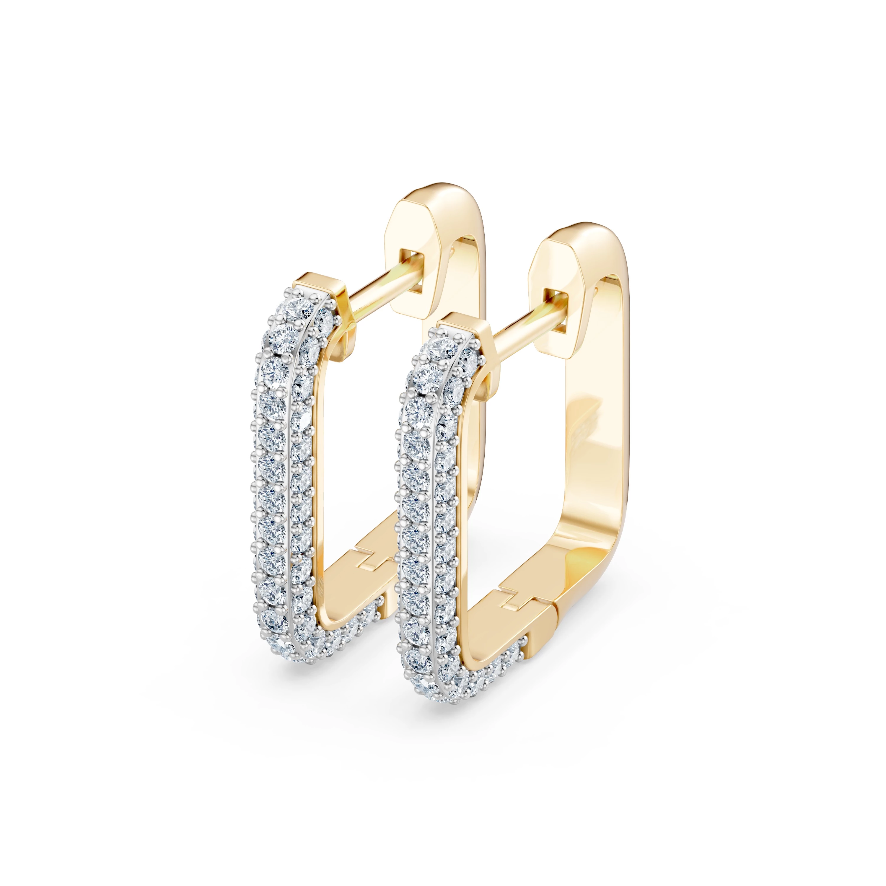 Boucles d'oreilles Serment Lumineux Éternité 0,01 ct — vue 6