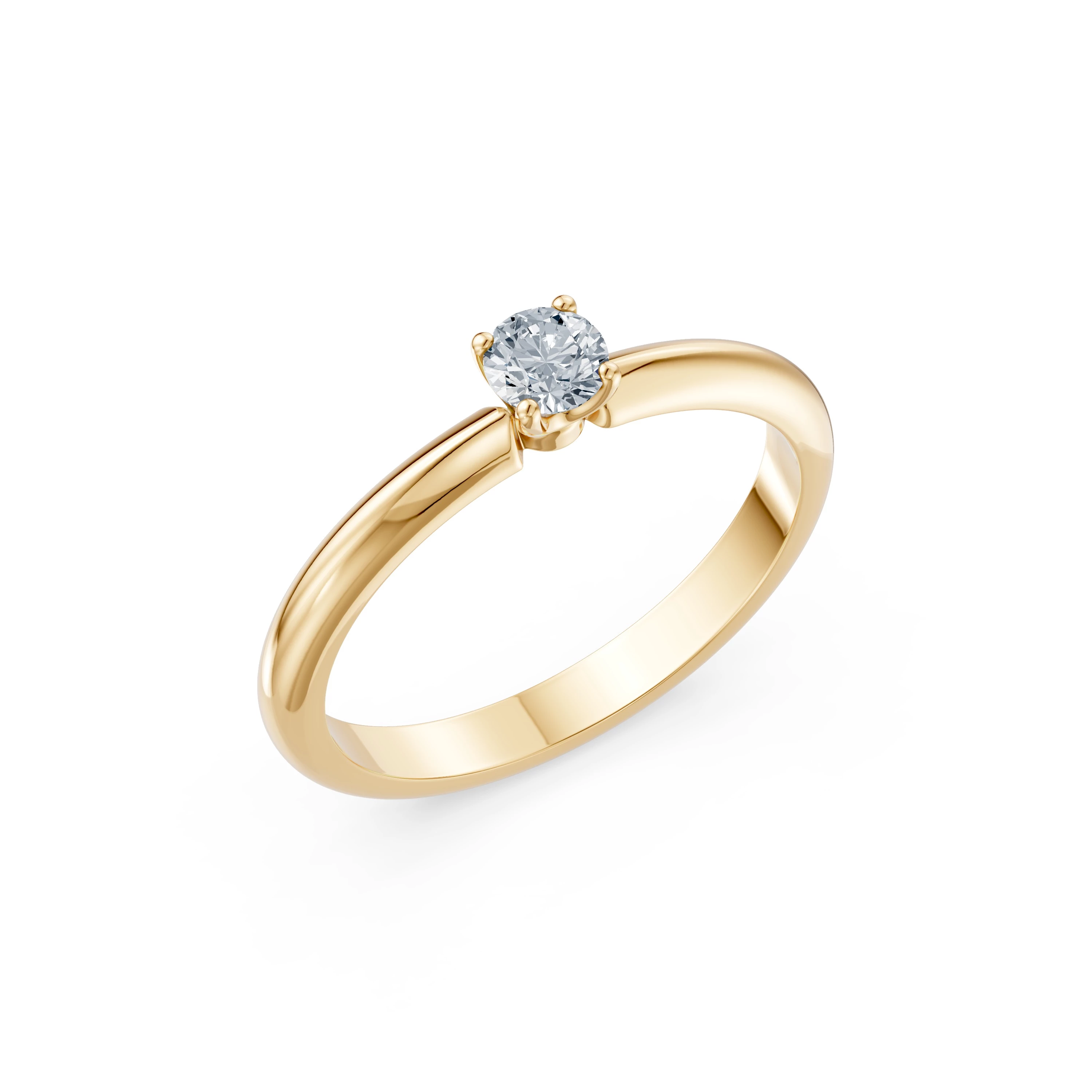 Bague Gloire Précieuse Solitaire baguette 0,2 ct · 3,7 mm — vue 4