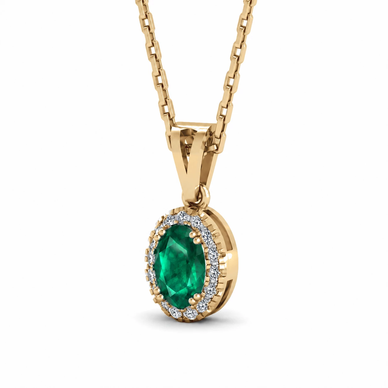Collier Trône Impérial Pierre Précieuse ovale 0,42 ct — vue 9