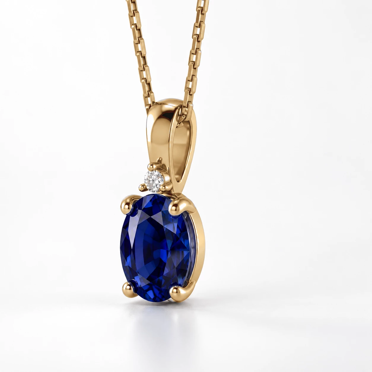 Collier Soleil Cristallin Pierre Précieuse ovale 1,02 ct — vue 9