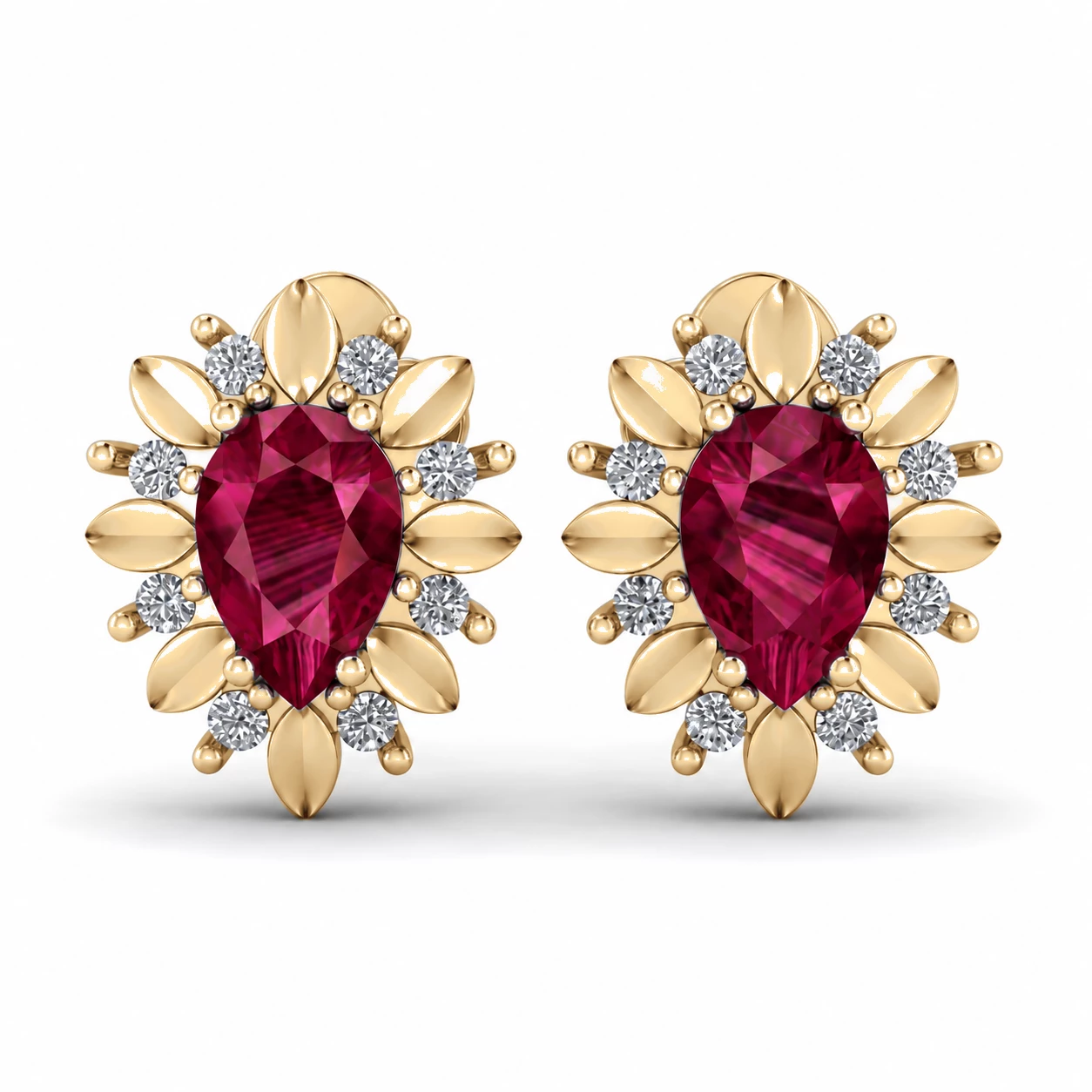 Boucles d'oreilles Murmure Délicat Pierre Précieuse 1 ct — vue 8