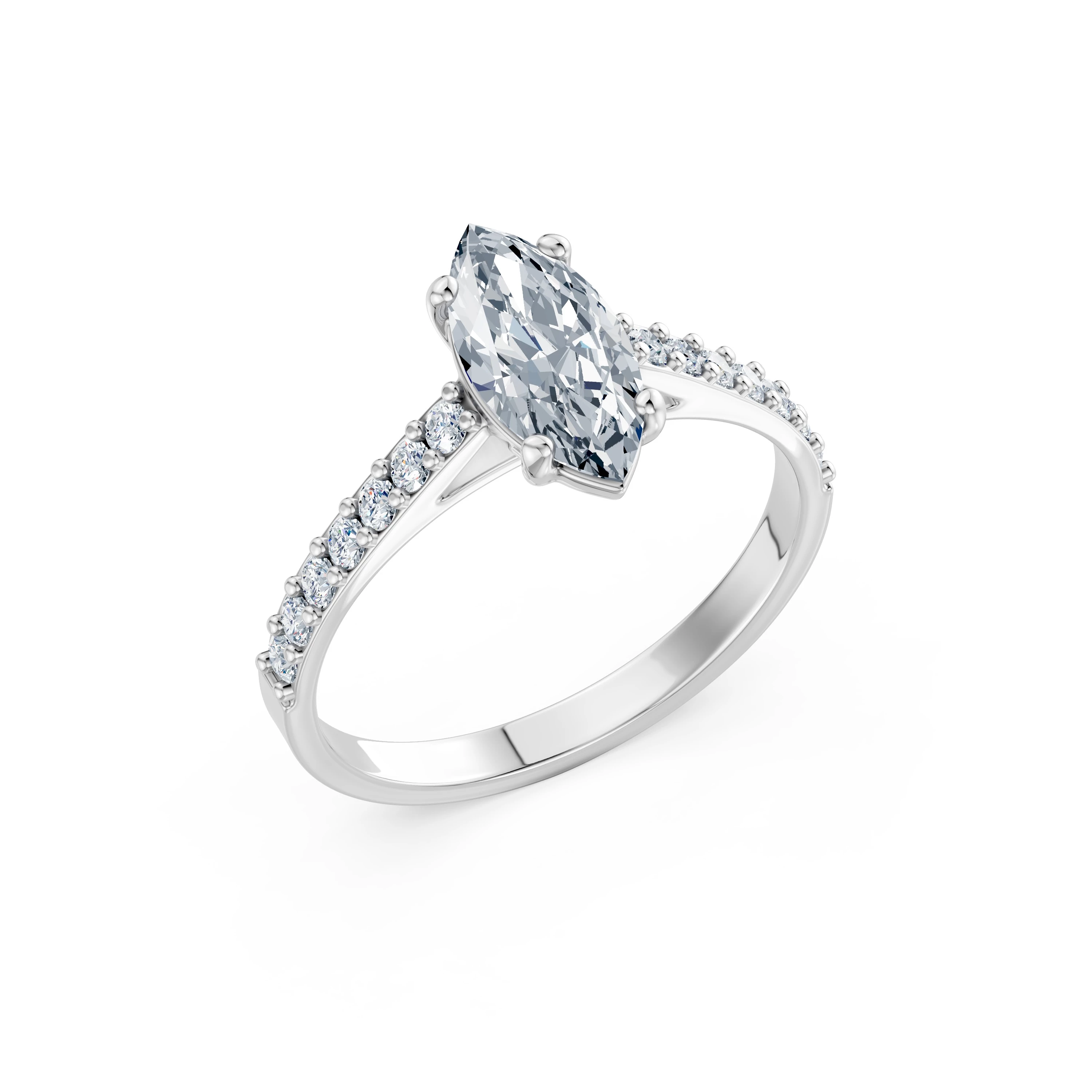 Bague Désir Lumineux Solitaire Éternité marquise 1 ct — vue 1