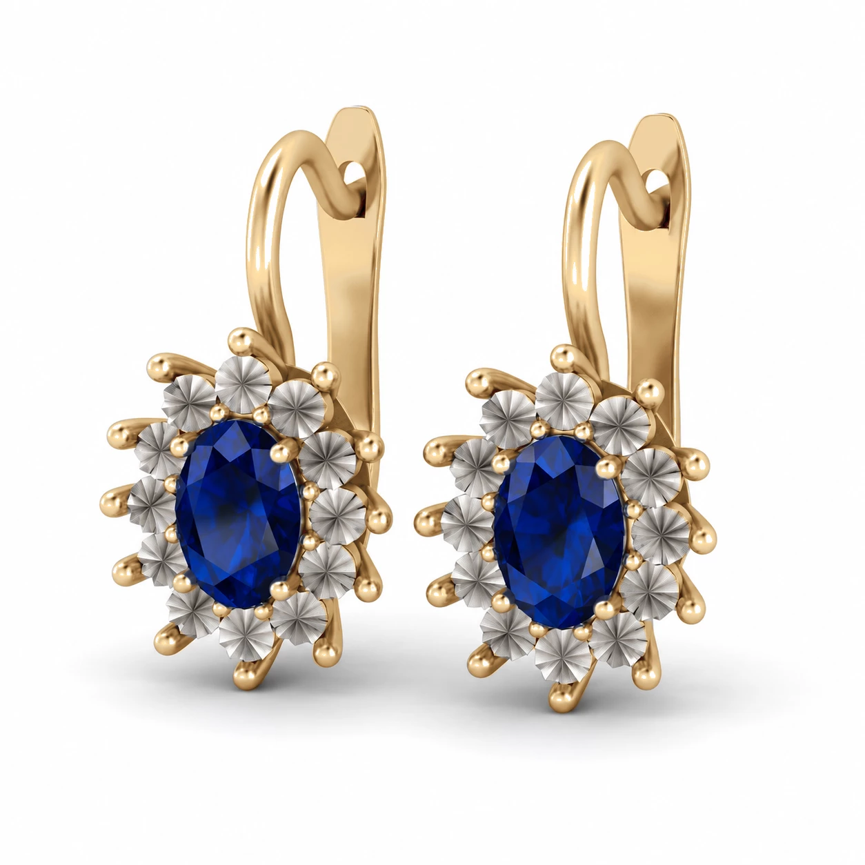Boucles d'oreilles Soleil Infini Pierre Précieuse ovale 1,12 ct — vue 9