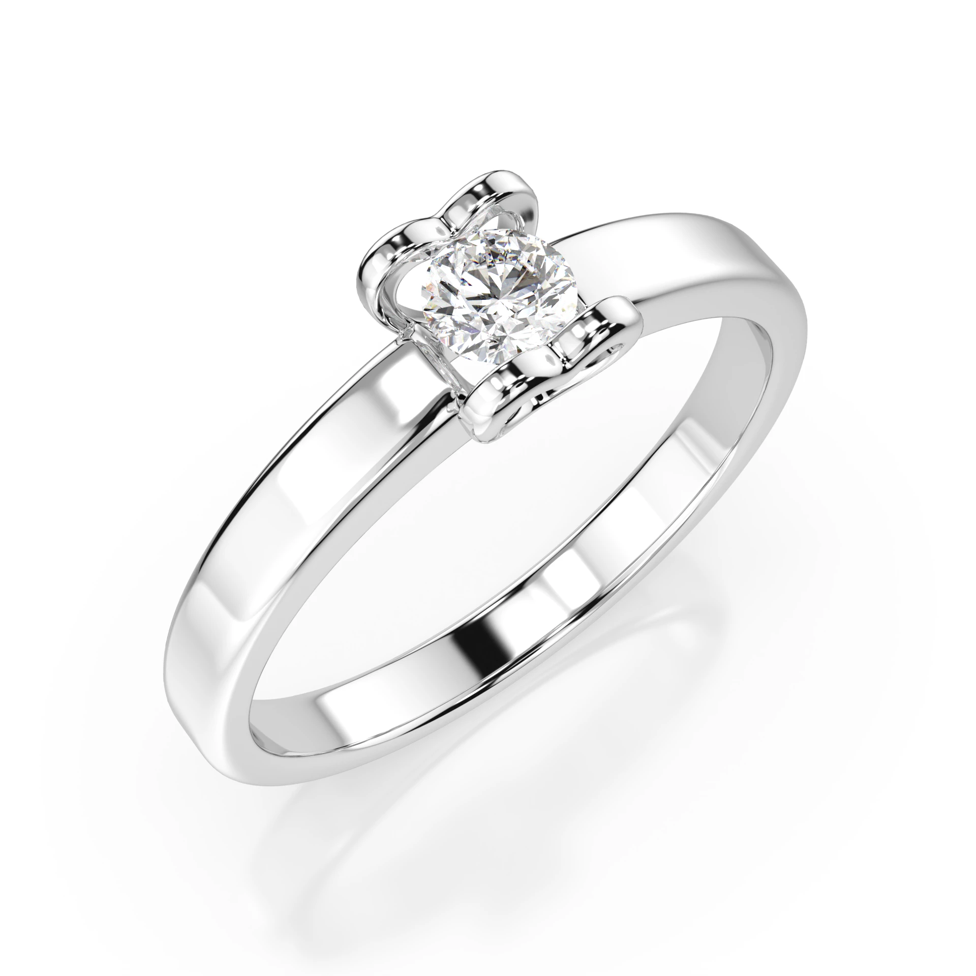 Bague Le Trésor Royal Solitaire ronde 0,15 ct · 3,4 mm — vue 1