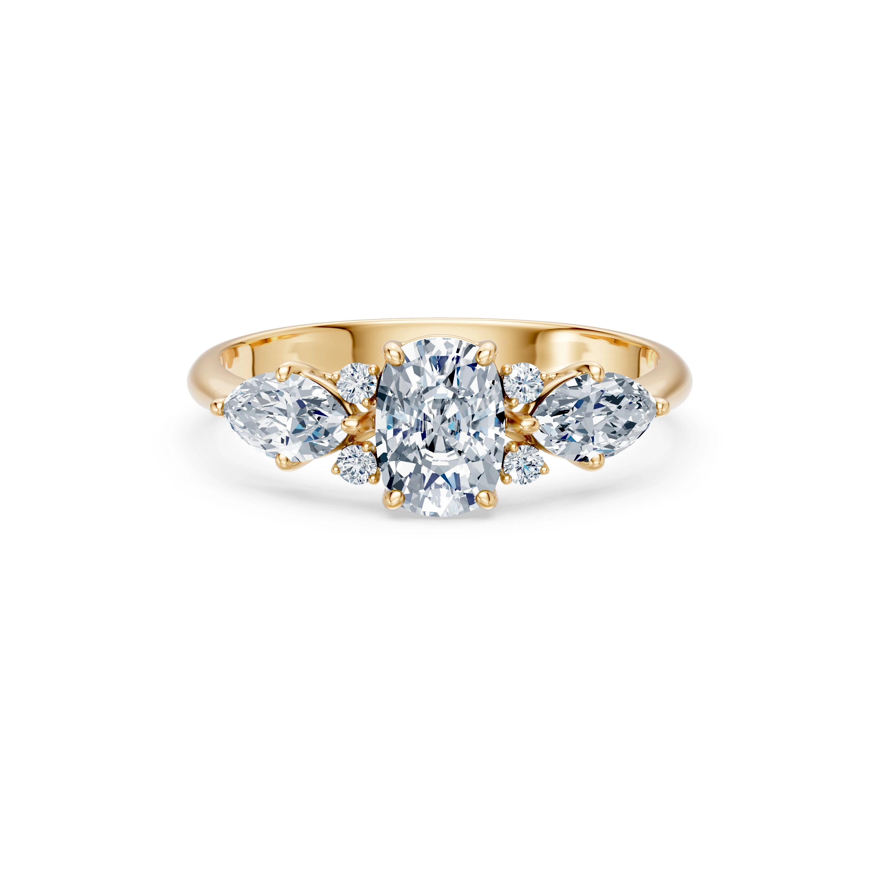 Bague Romance Sacrée Solitaire Éternité coussin 1 ct — vue 6