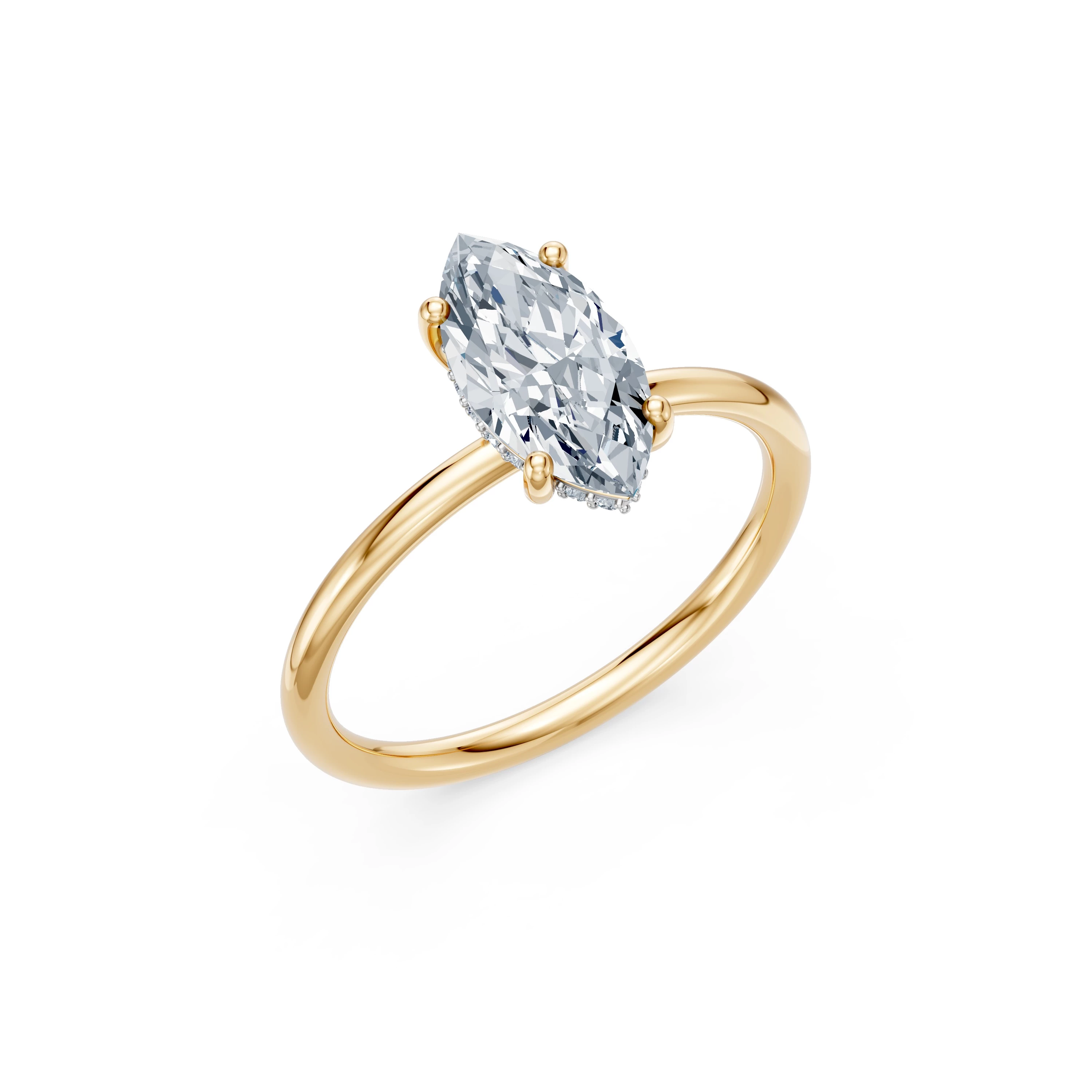 Bague Magnificence Rare Solitaire marquise 1,5 ct · 1,5 mm — vue 4