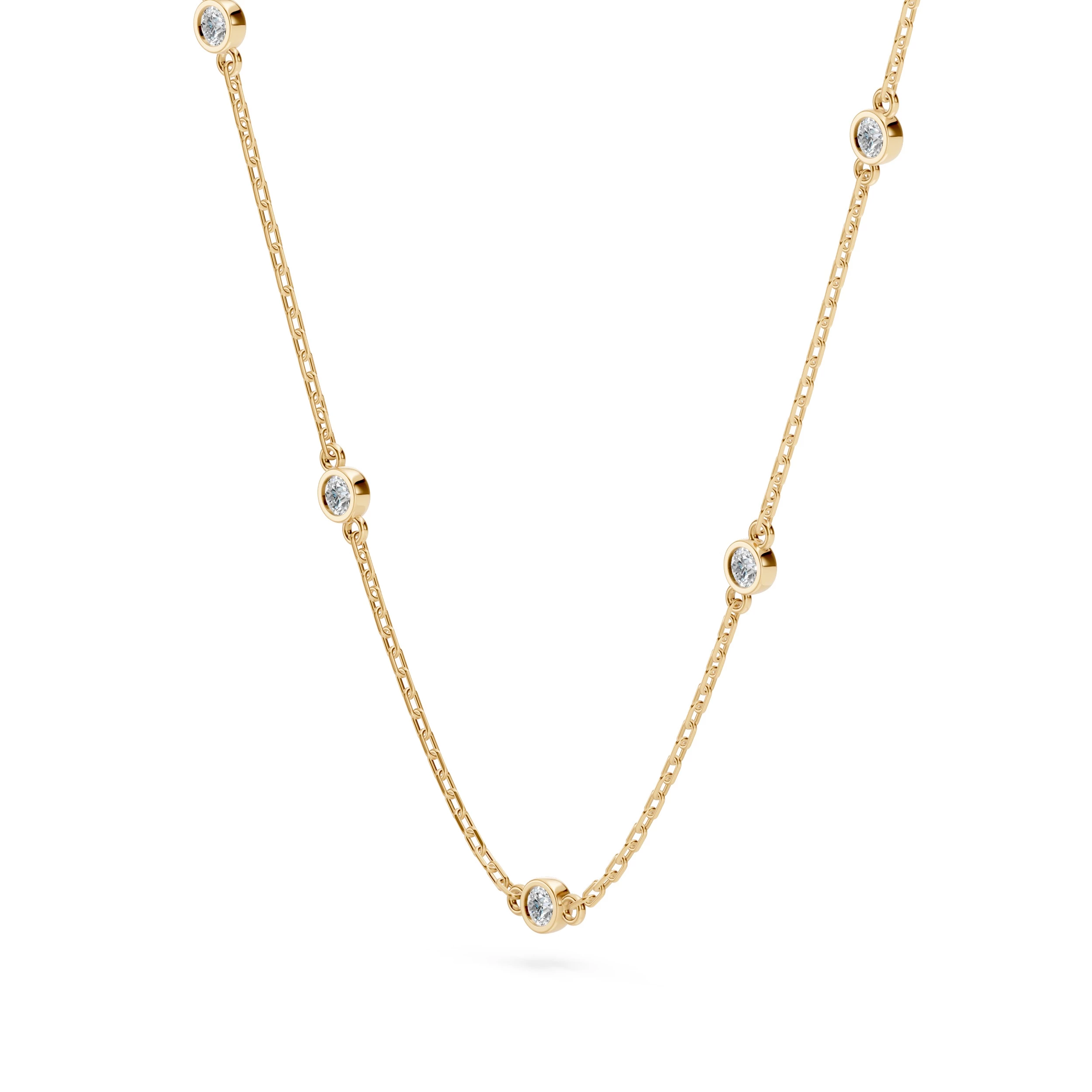Collier Émerveillement Précieux Minimalisme ronde 0,14 ct — vue 5